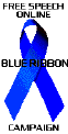 Support Free Speech Online Blue Ribbon graphic